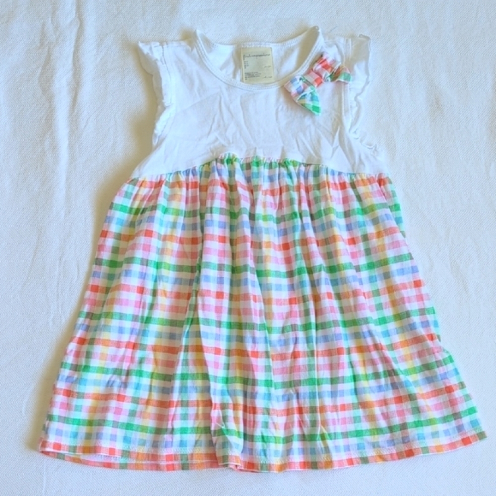 first impressions colorful gingham cotton summer dress 3T toddler girls